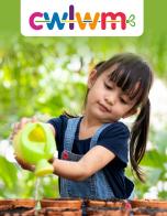 Cwlwm Newsletter Front Page of Girl Watering Plants