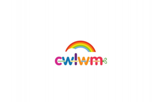 Cwlwm logo rainbow