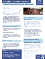 Ending Physical Punishment in Wales Factsheet Ending Physical Punishment in Wales Factsheet